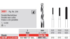 Edenta Lab 3781 - TC nástroje, Parallel wax cutter - 1 ks