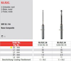 Edenta Lab N3.R2C. - CAD/CAM nástroje pre VHF - 1 ks
