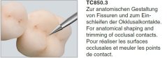 Edenta Lab TC850 - TC nástroje, Ceramic Finishing Bur - 5 ks