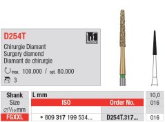 Edenta D254T - chirurgický diamantový nástroj - 3 ks