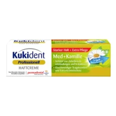 Kukident fixačný krém na zubné náhrady, extra silný, harmančekový 40g - 10 ks
