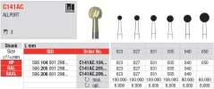 Edenta C141AC - guľaté chirurgické karbidové nástroje, bone cutter - 3 ks