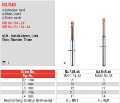 Edenta Lab N3.R4B - CAD/CAM nástroje pre VHF - 1 ks