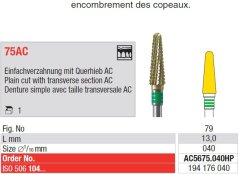 Edenta 75AC - tvrdokovová fréza na akryláty - 1 ks
