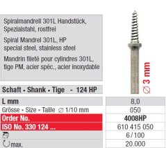 Edenta Lab Spindle-Shaped mandrely - 6 ks