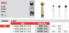 Edenta V801 - DiaCut guľaté diamantové nástroje - 5 ks