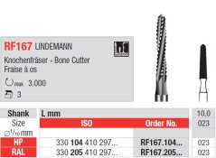 Edenta RF167 - chirurgické oceľové nástroje, Lindemann bone cutter - 3 ks