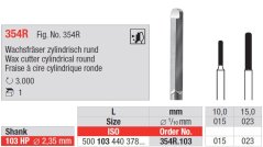 Edenta Lab 354R - TC nástroje, Wax cutter cylindrical round - 1 ks