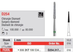 Edenta D254 - chirurgický diamantový nástroj - 3 ks