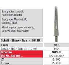 Edenta Lab Sandpaper mandrely - 6 ks