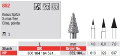 Edenta Lab 852 - X-Mas Tree, diamantové nástroje - 3 ks