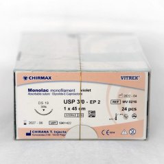 MONOLAC monofilament vstrebateľné šitie - prírodná farba, 24ks
