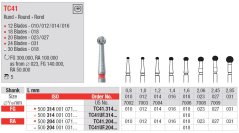 Edenta TC41 - guľaté dokončovacie karbidové nástroje - 5 ks