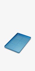 TRAY SMALL PERFORATED ALUMINIUM BLUE