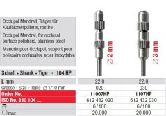 Edenta Lab Occlupol mandrely - 6 ks