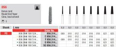 Edenta 856 - diamantové nástroje, krátky kužeľ s oblým koncom - 5 ks