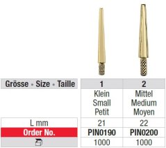 Edenta Lab Dowel Pins - 1000 ks