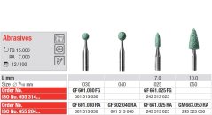 Edenta Abrasives - keramické brúsne nástroje - 12 ks