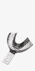 Perforated impression tray without retention rim