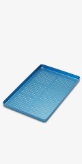 TRAY LARGE PERFORATED ALUMINIUM BLUE
