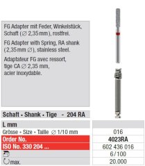 Edenta FG adapter s pružinou - 6 ks
