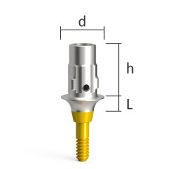 Báza Uni-Base® LASAK BioniQ® QN/NI/d4.5/h5.5 -  priama, bez šesťhranu