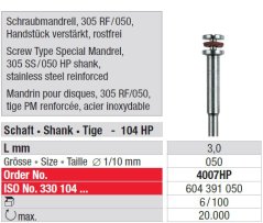Edenta Lab Disc mandrely - 6 ks