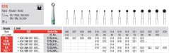Edenta C1S - guľaté karbidové vrtáky pre efektívne rezanie - 5 ks