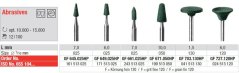 Edenta Lab Abrasives Zelená - brúsne nástroje - 12 ks