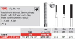 Edenta Lab 3266 - TC nástroje, Parallel cutter, left twist, end cutting- 1 ks