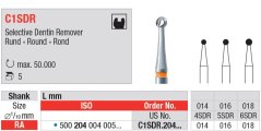 Edenta C1SDR - guľaté karbidové vrtáky na kariézny dentín - 5 ks