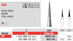 Edenta Lab 858 - Needle, diamantové nástroje - 3 ks