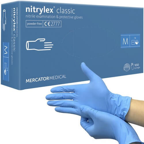 Mercator nitrilové rukavice Classic, nepúdrované, 100ks