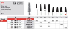 Edenta Lab 856 - Round End Taper, diamantové nástroje - 3 ks