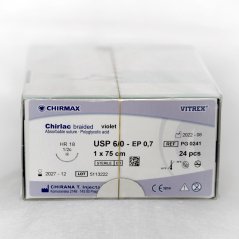 CHIRLAC braided HR 18, 1,5 EP - 4/0 USP, 1 x 45 cm, 24 ks