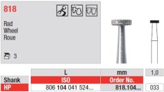 Edenta Lab 818 - Wheel, diamantový nástroj - 3 ks