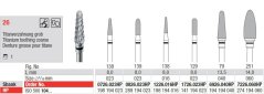 Edenta Lab 26 - TC nástroje, Titanium toothing coarse - 1 ks