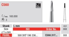 Edenta C560 - chirurgický karbidový nástroj, ošetrenie Peri-Implantitídy - 3 ks