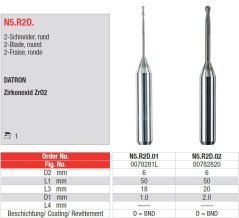 Edenta Lab N5.R2D. - CAD/CAM nástroje pre DATRON - 1 ks