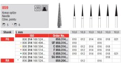 Edenta 859 - diamantové nástroje, ihla - 5 ks