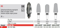 Edenta Lab 85 - TC nástroje, Plain cut super coarse - 1 ks